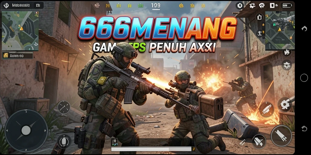 Tampilan seru dari gameplay pertempuran di 666MENANG