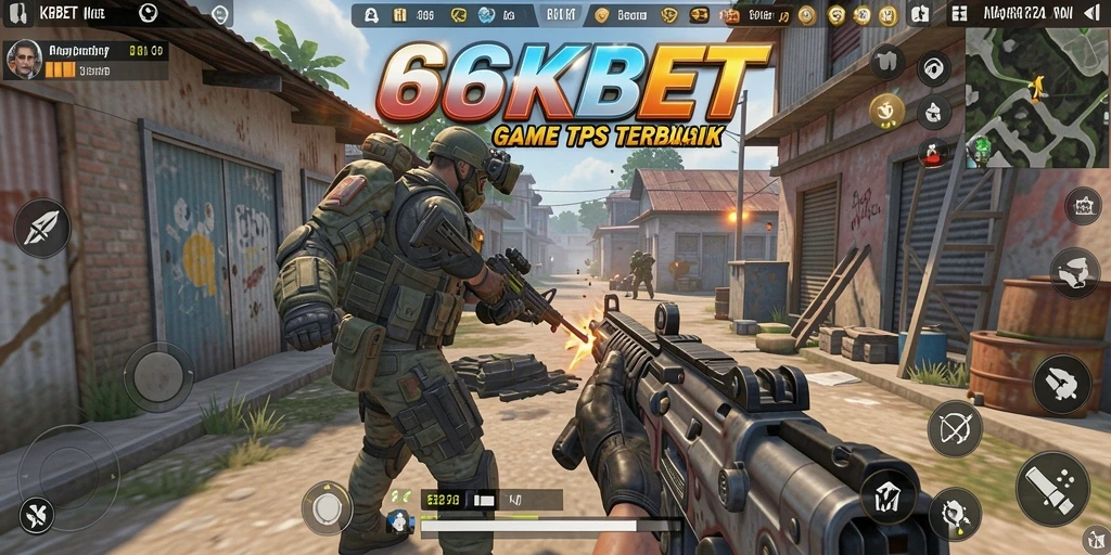 Screenshot utama 66KBET menampilkan aksi mendebarkan dalam gameplay TPS.