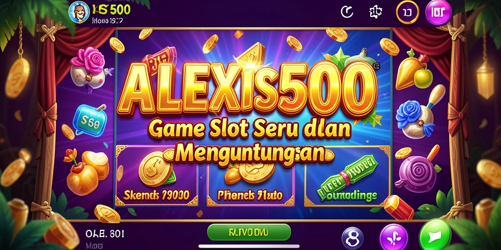 Tampilan gameplay menarik dari ALEXIS500 dengan simbol dan bonus yang mendebarkan.