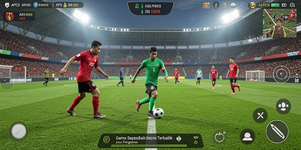 Tampilan gameplay sepak bola yang mendebarkan dalam API33.