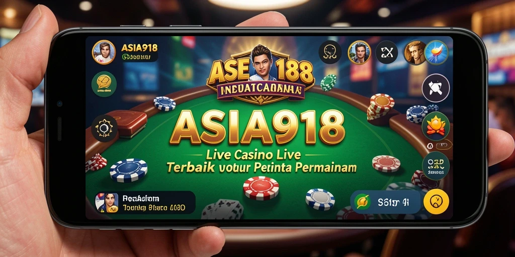 Tampilan gameplay menarik di ASIA918 yang memperlihatkan dealer dan permainan Live Casino.