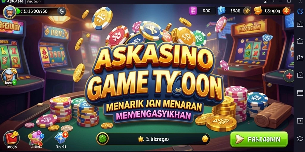 Gambaran gameplay seru dalam ASKASINO yang menampilkan manajemen kasino.