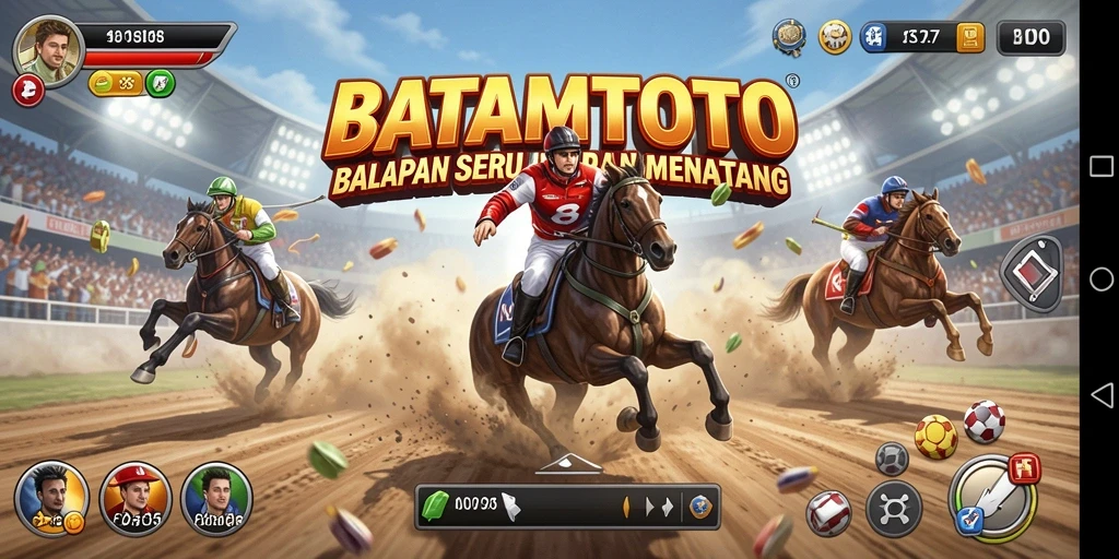Tampilan gameplay balapan seru di BATAMTOTO dengan grafik menawan.