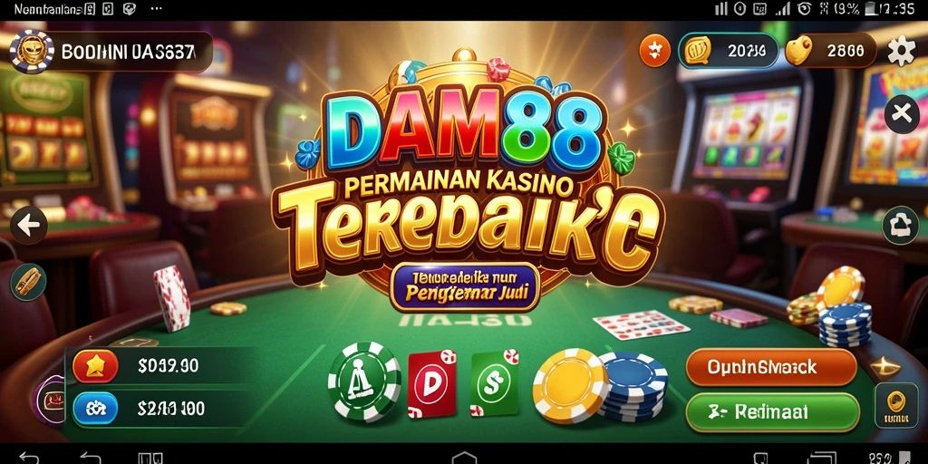 Tampilan gameplay kasino DAM88 yang mendebarkan dan penuh warna.