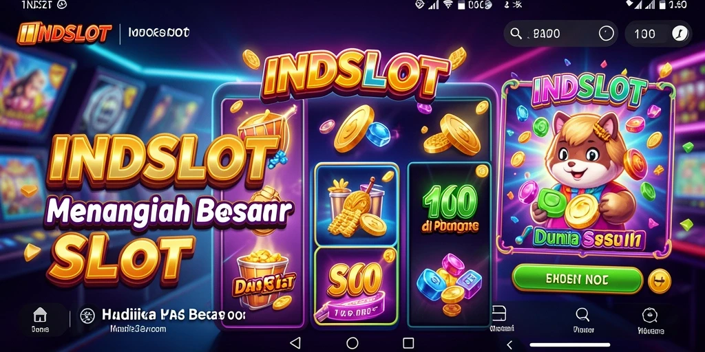 Tampilan gameplay mendebarkan dari INDSLOT yang penuh warna.
