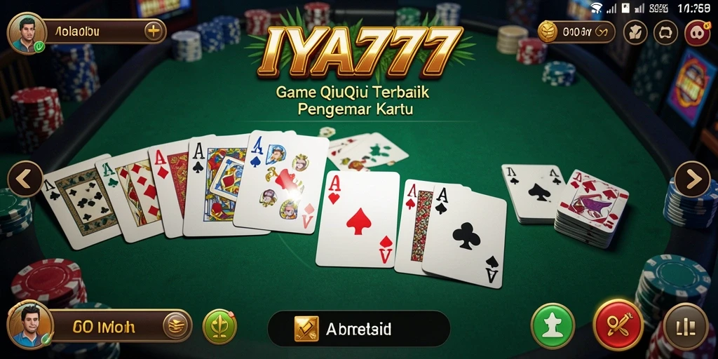 Screenshot IYA777 menampilkan gameplay seru QiuQiu.