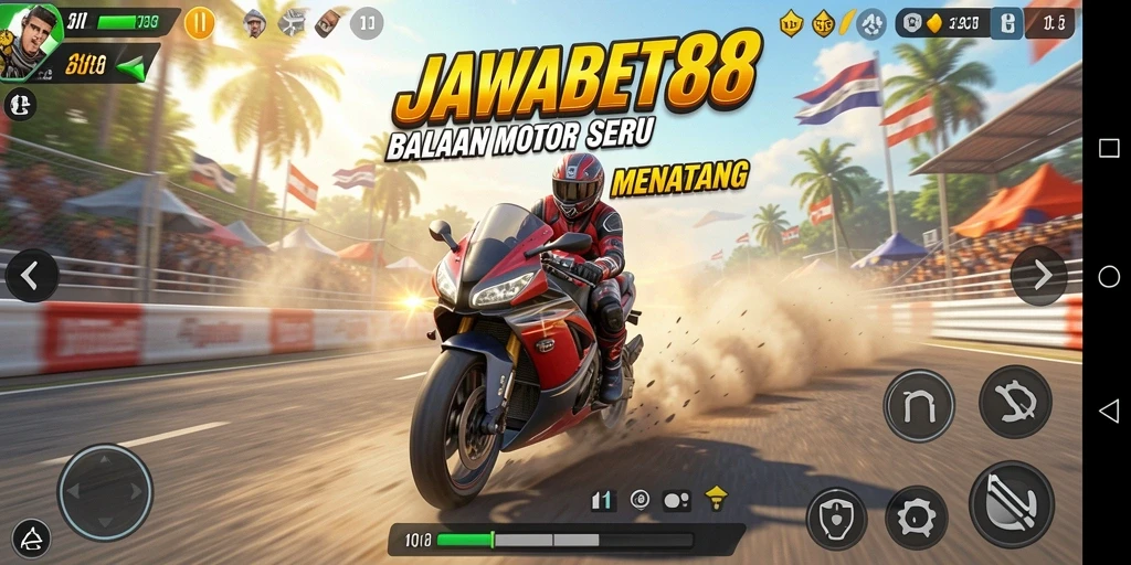Gameplay seru balapan motor di JAWABET88 yang menegangkan.