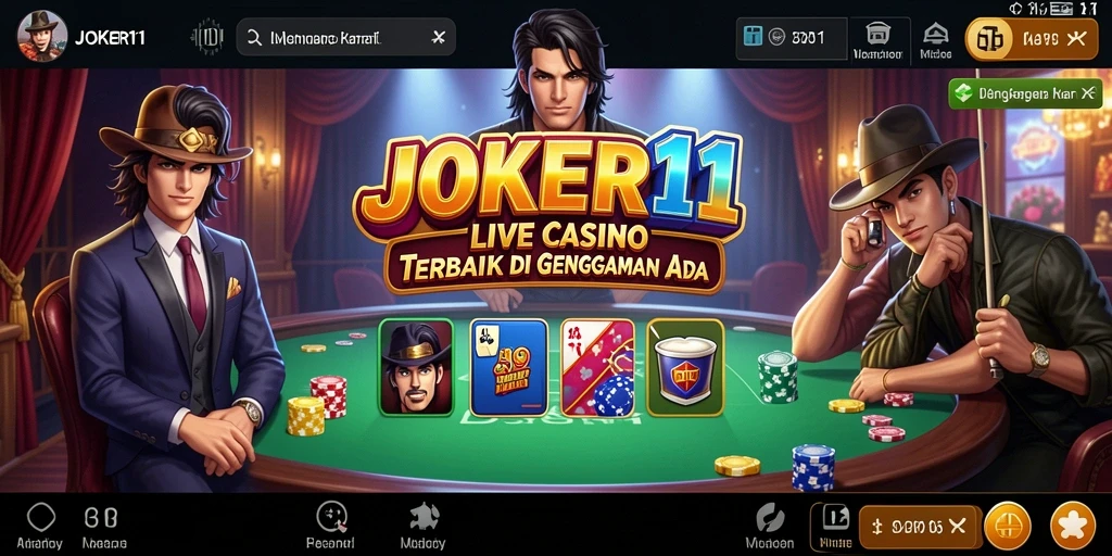 Gameplay Live Casino menampilkan dealer langsung dan permainan interaktif.
