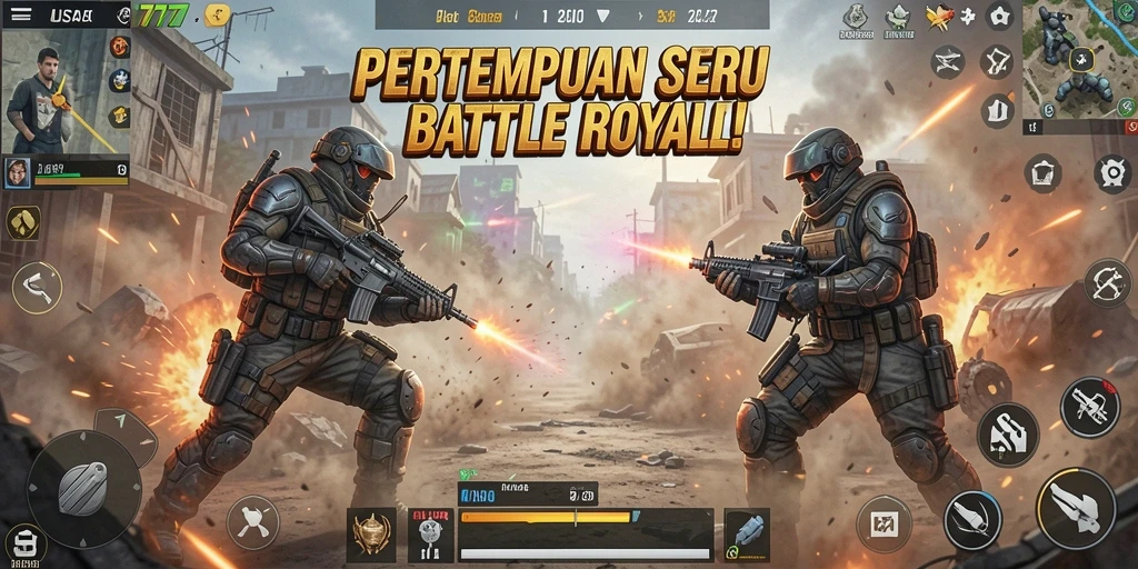 Tangkapan layar gameplay LUSA777 menampilkan aksi pertempuran yang mendebarkan.