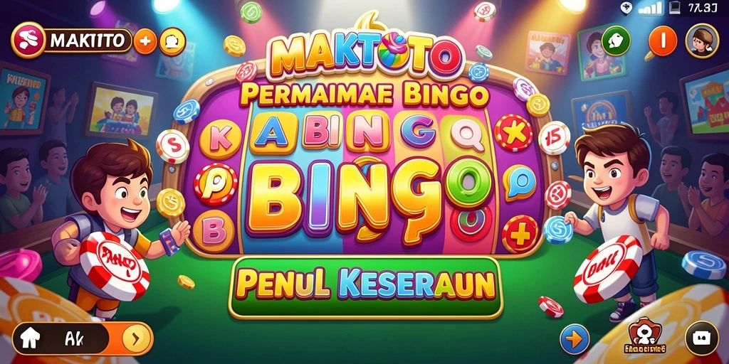 Screenshot gameplay MAKTOTO menunjukkan keseruan permainan Bingo yang interaktif.