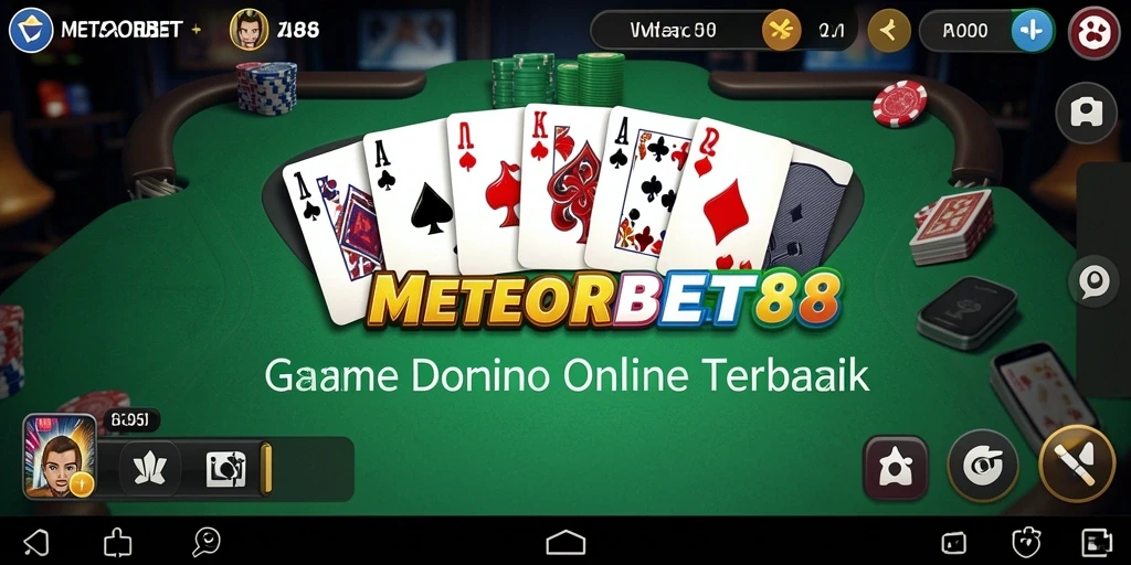 Screenshot gameplay METEORBET88 menampilkan keseruan bermain Domino.