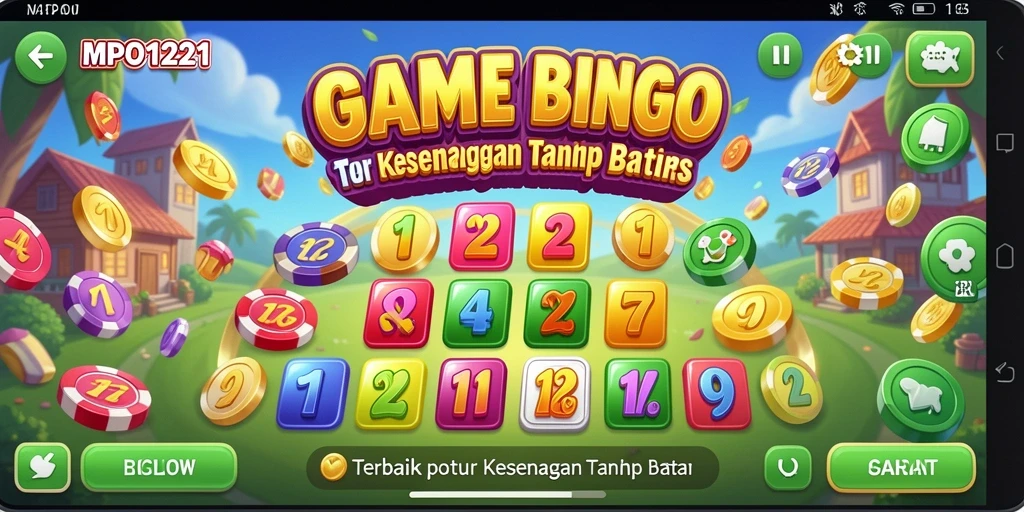 Tampilan gameplay menarik dari MPO1221 yang menampilkan suasana Bingo.