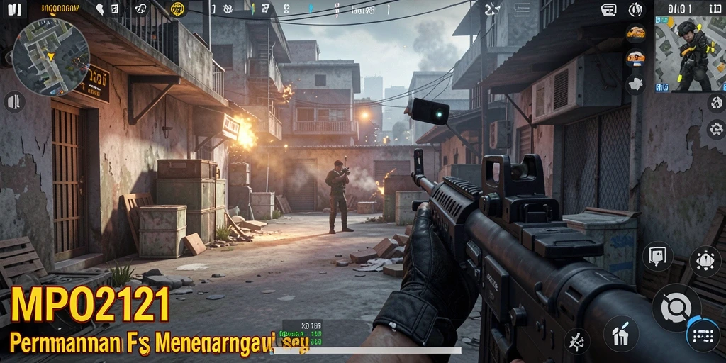 Screenshot MPO2121 mendemonstrasikan aksi tembak-menembak yang intens dan mendebarkan.