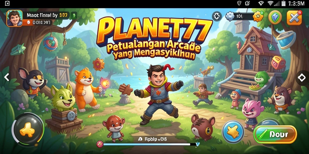Screenshot permainan PLANET77 menampilkan aksi seru dalam gameplay Arcade.