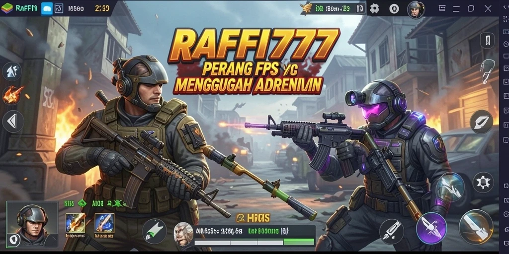 Tampilan gameplay intens dari RAFFI777 dengan aksi FPS yang mendebarkan.