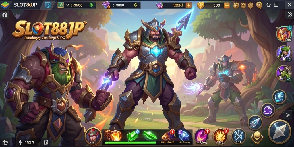 Screenshot gameplay SLOT88JP menampilkan aksi pertarungan yang seru.