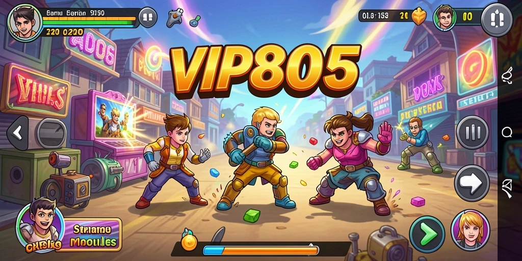 Screenshot gameplay VIP805 dengan aksi seru dan tantangan Arcade.