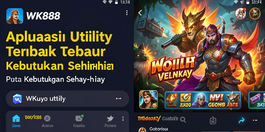 Tampilan antarmuka aplikasi WK888 yang intuitif dan fungsional.